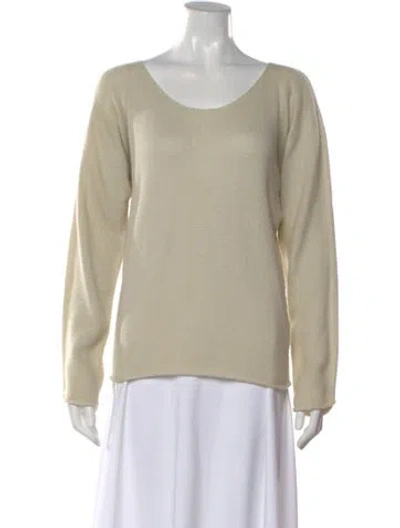 Pre-owned Chloé Cashmere Scoop Neck Sweater In Neutral