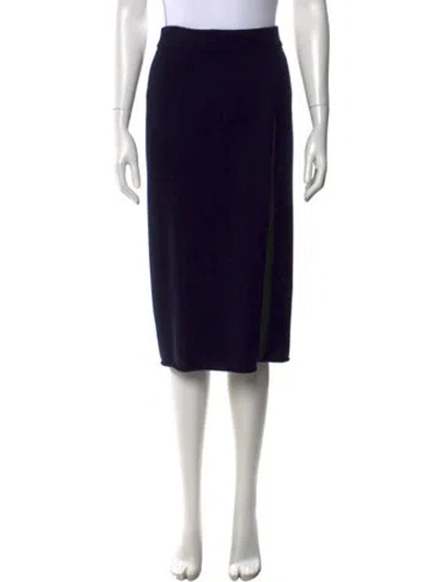 Pre-owned Chloé Cashmere Straight Leg Pants In Black