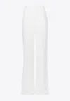 Chloé Pleated Wide-leg Trousers In White