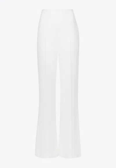 Chloé Pleated Wide-leg Trousers In White