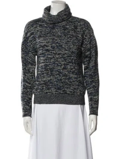 Pre-owned Chloé Cashmere Striped Sweater In Blue