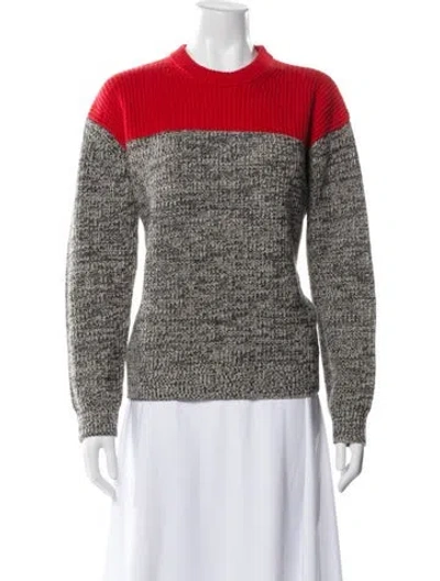 Pre-owned Chloé Cashmere Striped Sweater In Gray