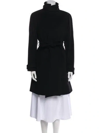 Pre-owned Chloé Cashmere Trench Coat In Black