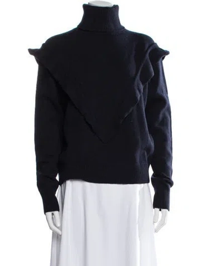 Pre-owned Chloé Cashmere Turtleneck Sweater In Blue