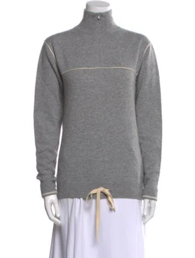 Pre-owned Chloé Cashmere Turtleneck Sweater In Gray