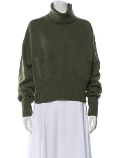 Pre-owned Chloé Cashmere Turtleneck Sweater In Green