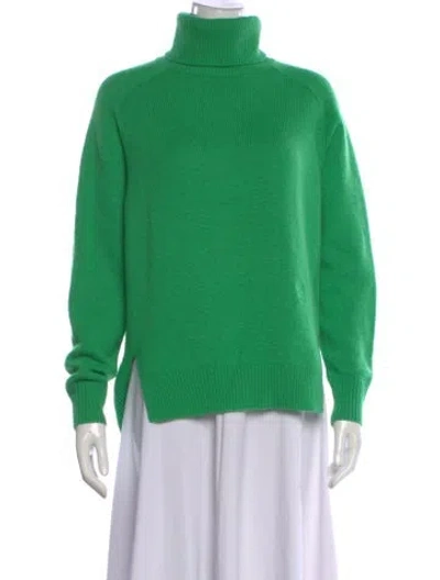 Pre-owned Chloé Cashmere Turtleneck Sweater In Green