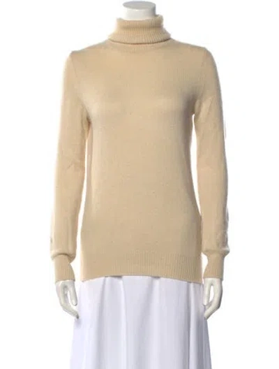 Pre-owned Chloé Cashmere Turtleneck Sweater In Neutral