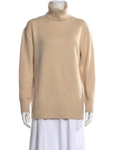 Pre-owned Chloé Cashmere Turtleneck Sweater In Neutral