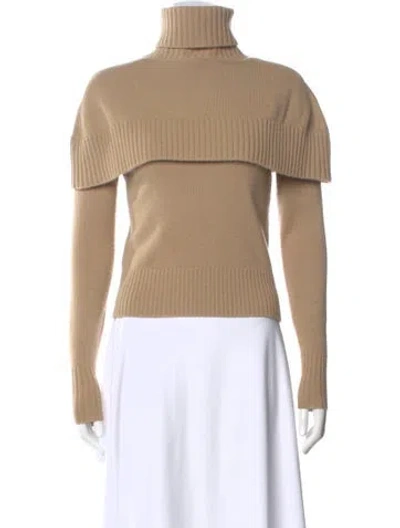 Pre-owned Chloé Cashmere Turtleneck Sweater In Neutral