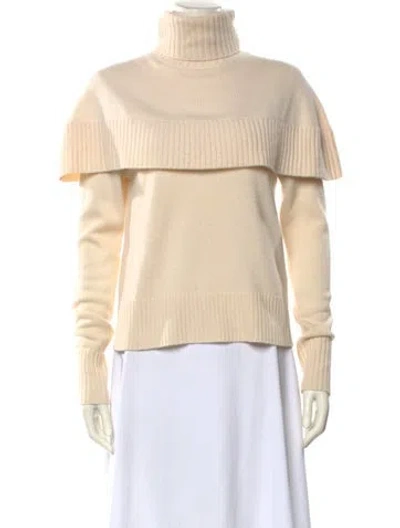 Pre-owned Chloé Cashmere Turtleneck Sweater In Neutral