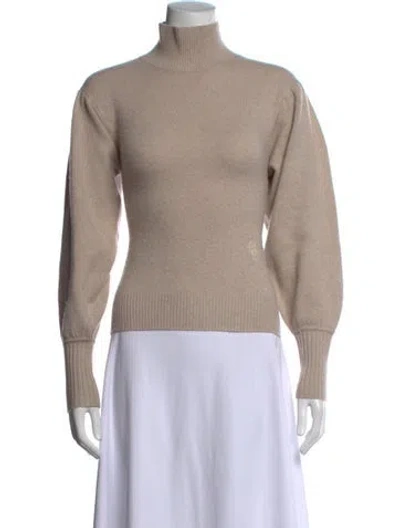Pre-owned Chloé Cashmere Turtleneck Sweater In Neutral
