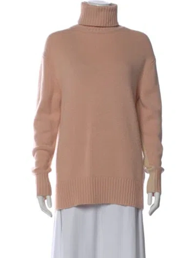 Pre-owned Chloé Cashmere Turtleneck Sweater In Pink