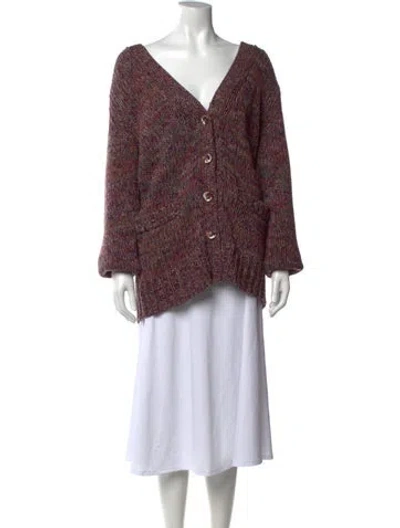 Pre-owned Chloé Cashmere V-neck Sweater In Multi