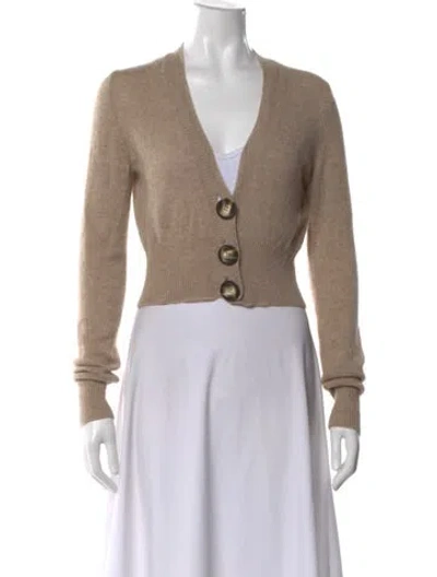 Pre-owned Chloé Cashmere V-neck Sweater In Neutral