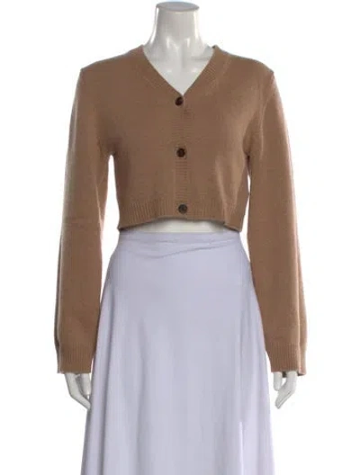 Pre-owned Chloé Cashmere V-neck Sweater In Neutral