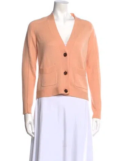 Pre-owned Chloé Cashmere V-neck Sweater In Pink
