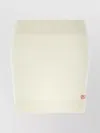 Chloé Cashmere Wool Mini Skirt With Ribbed Waistband In Neutral
