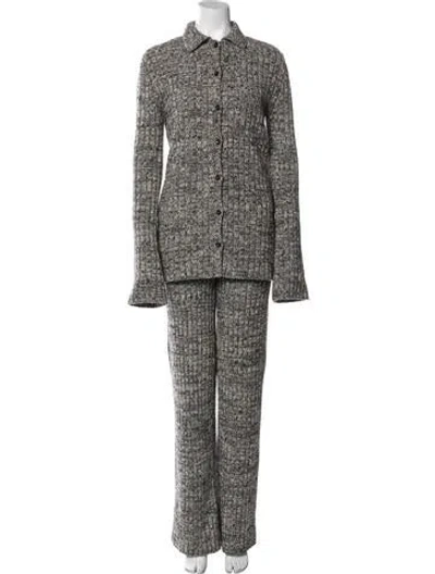 Pre-owned Chloé Cashwool Printed Pant Set In Multi