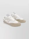 Chloé Low-top Sneakers With Rubber Sole And Mesh In Neutral