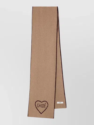 Chloé Casual Ribbed Scarf Soft Versatile Design