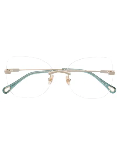 Chloé Cat-eye Optical Glasses In 金色
