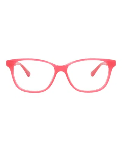 Pre-owned Chloé Cat Eyeframe Acetate Kids Optical Frames In Pink Pink Transparent (cc0003o/30010627/003)
