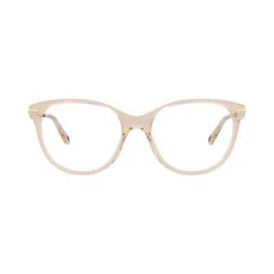 Pre-owned Chloé Cat Eye-frame Bio Acetate Optical Frames 'pink/gold/transparent' | Women's Size Onesize