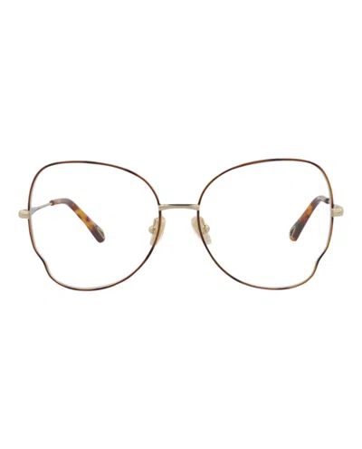 Chloé Cat Eye-frame Metal Optical Frames In Gold
