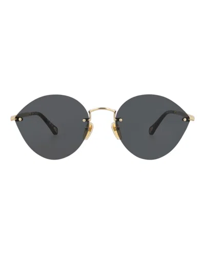 Chloé Cat Eye-frame Metal Sunglasses In Black