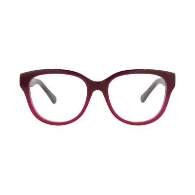 Pre-owned Chloé Cat Eye-frame Recycled Acetate Optical Frames 'burgundy/violet/transparent' | Red | Women's Si