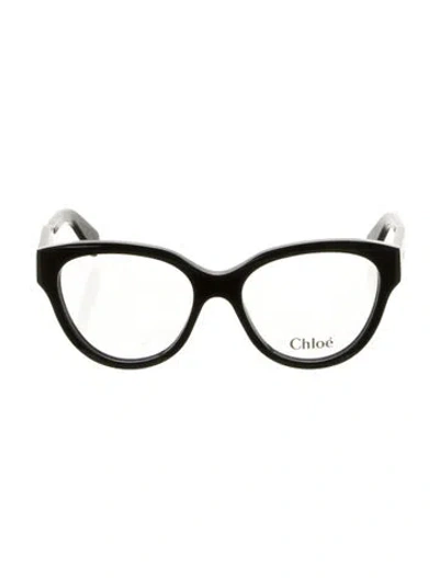Pre-owned Chloé Cat-eye Eyeglasses In Black