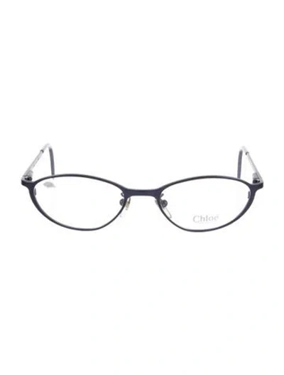 Pre-owned Chloé Cat-eye Eyeglasses In Blue