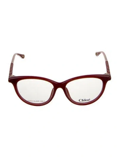 Pre-owned Chloé Cat-eye Eyeglasses In Pink