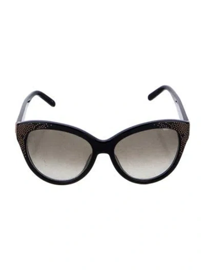 Pre-owned Chloé Cat-eye Gradient Sunglasses In Black