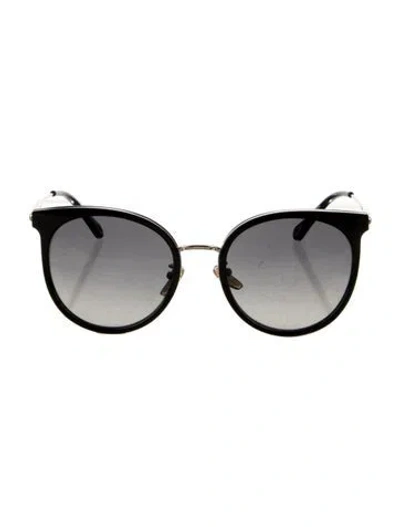 Pre-owned Chloé Cat-eye Gradient Sunglasses In Black