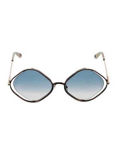 Pre-owned Chloé Cat-eye Gradient Sunglasses In Blue