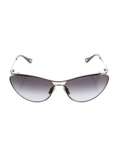 Pre-owned Chloé Cat-eye Gradient Sunglasses In Gold