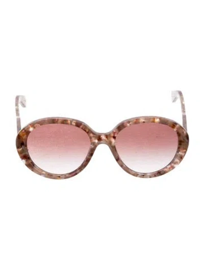 Pre-owned Chloé Cat-eye Gradient Sunglasses In Gold