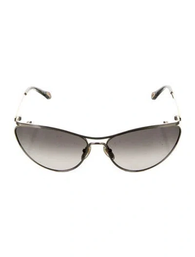 Pre-owned Chloé Cat-eye Gradient Sunglasses In Gold