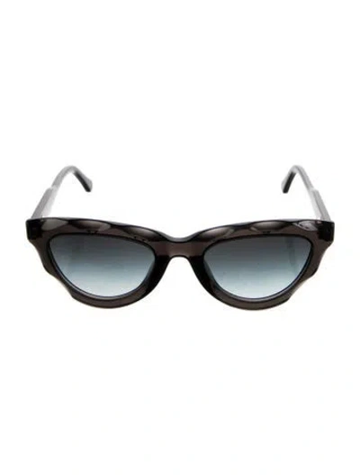 Pre-owned Chloé Cat-eye Tinted Sunglasses W/ Tags In Black