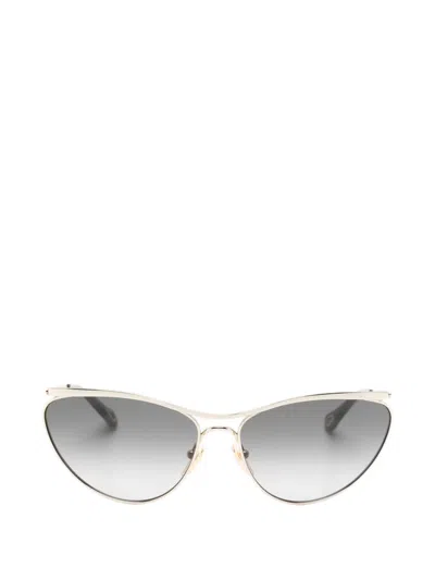 Chloé Cat-eye-frame Sunglasses In Gold