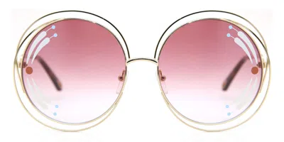 Chloé Ce 114sri 835 Women's Sunglasses Gold Size 62