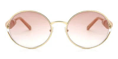 Chloé Ce 167s 742 Occhiali Da Sole Oro Per Donna In Gold