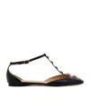 Chloé Celeste Embellished Leather Ballet Flats In Black