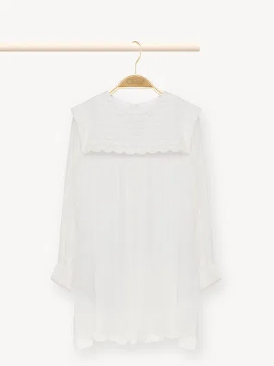 Chloé Ceremony Dress White Size 8 100% Silk