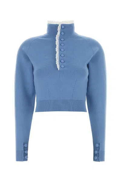 Chloé Cerulean Blue Wool Sweater