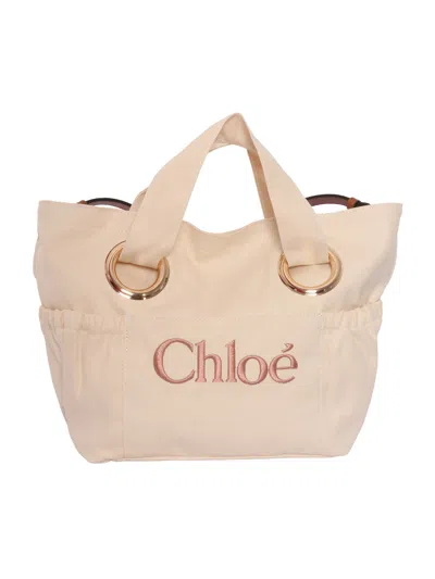 Chloé Kids'  Cesto In Neutral