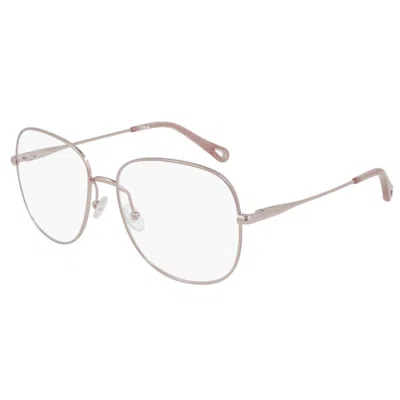 Chloé Ch0022o002 Gold Gold Transparent In Neutral