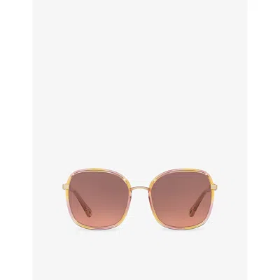 Chloé Womens Brown Ch0031s Square-frame Injected Sunglasses